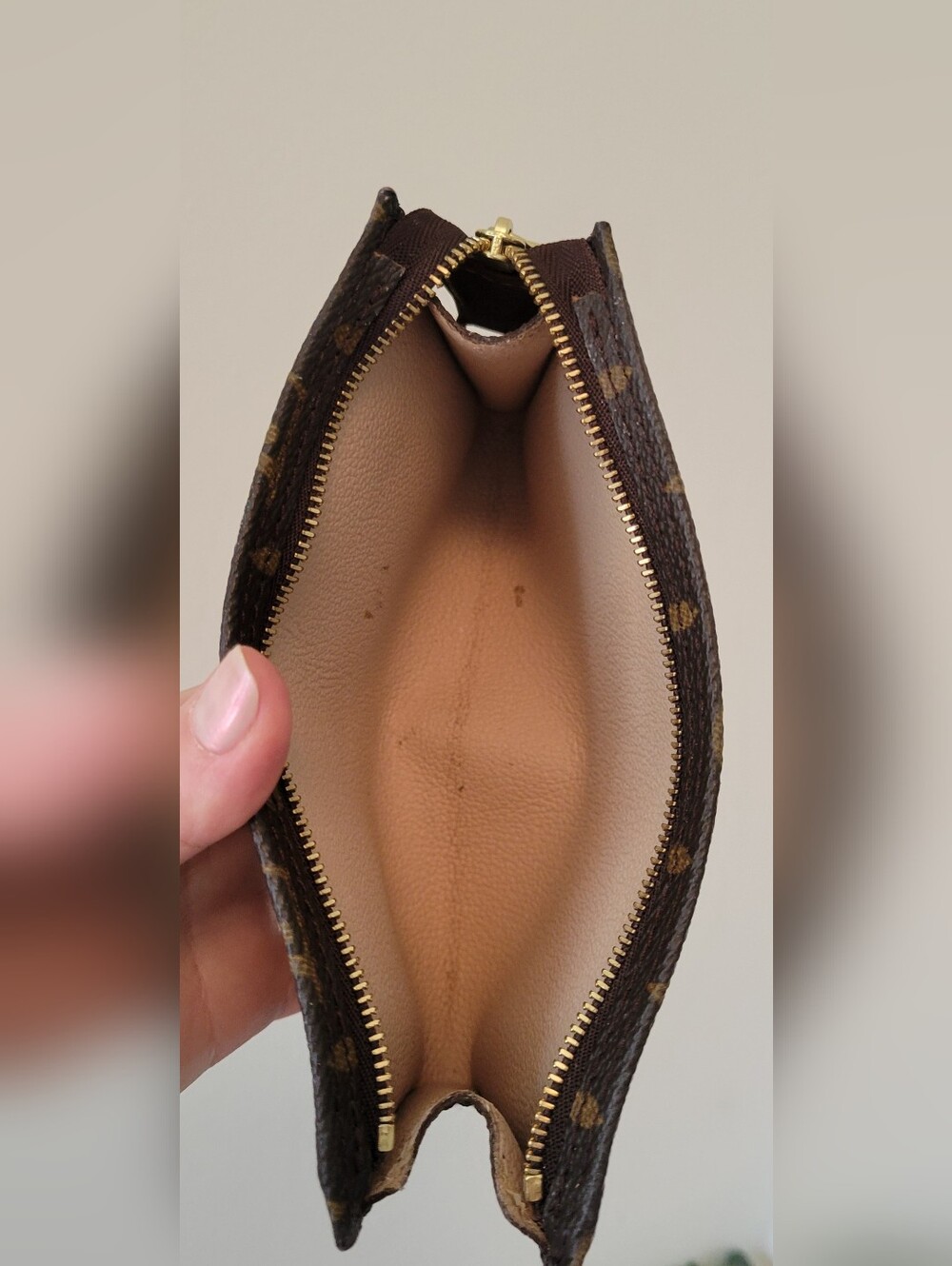 Authentic Louis Vuitton Brown Monogram Pouch - Picture 11 of 13